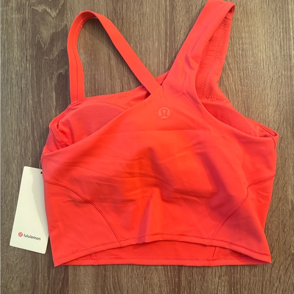 New with tags Lululemon Everlux Asymmetrical Tennis Tank Top,Glaze pink, size 8 - Picture 7 of 10